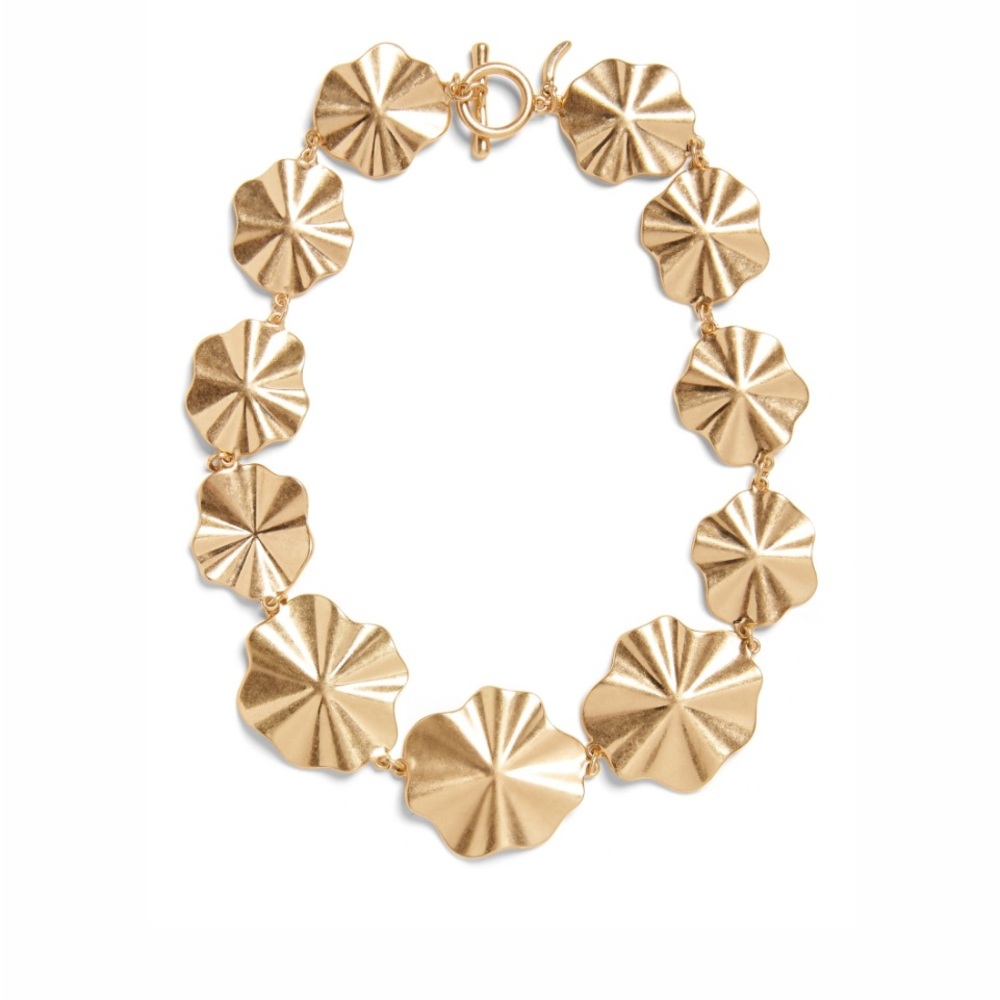 Banana Republic Gold Blossom Statement Necklace